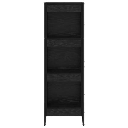 Book Cabinet Black Oak 40 x 30 x 121 cm Engineered Wood