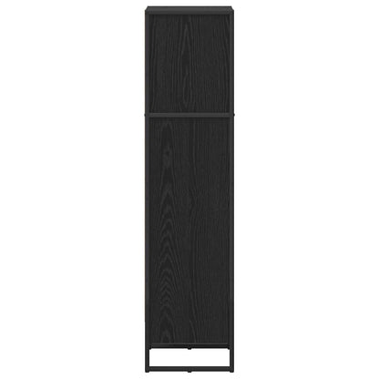 Book Cabinet Black Oak 40 x 30 x 121 cm Engineered Wood