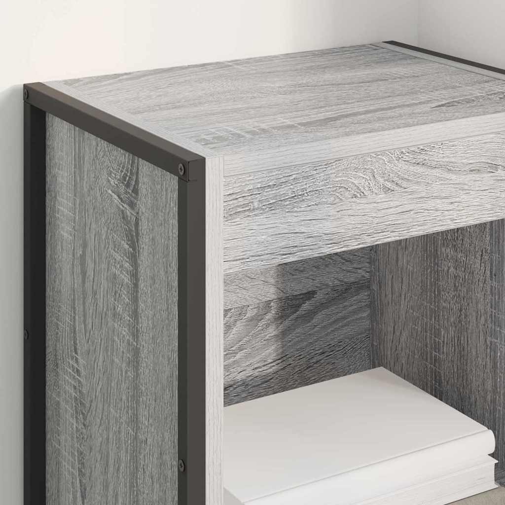 Book Cabinet Grey Sonoma 40 x 30 x 155 cm Engineered Wood