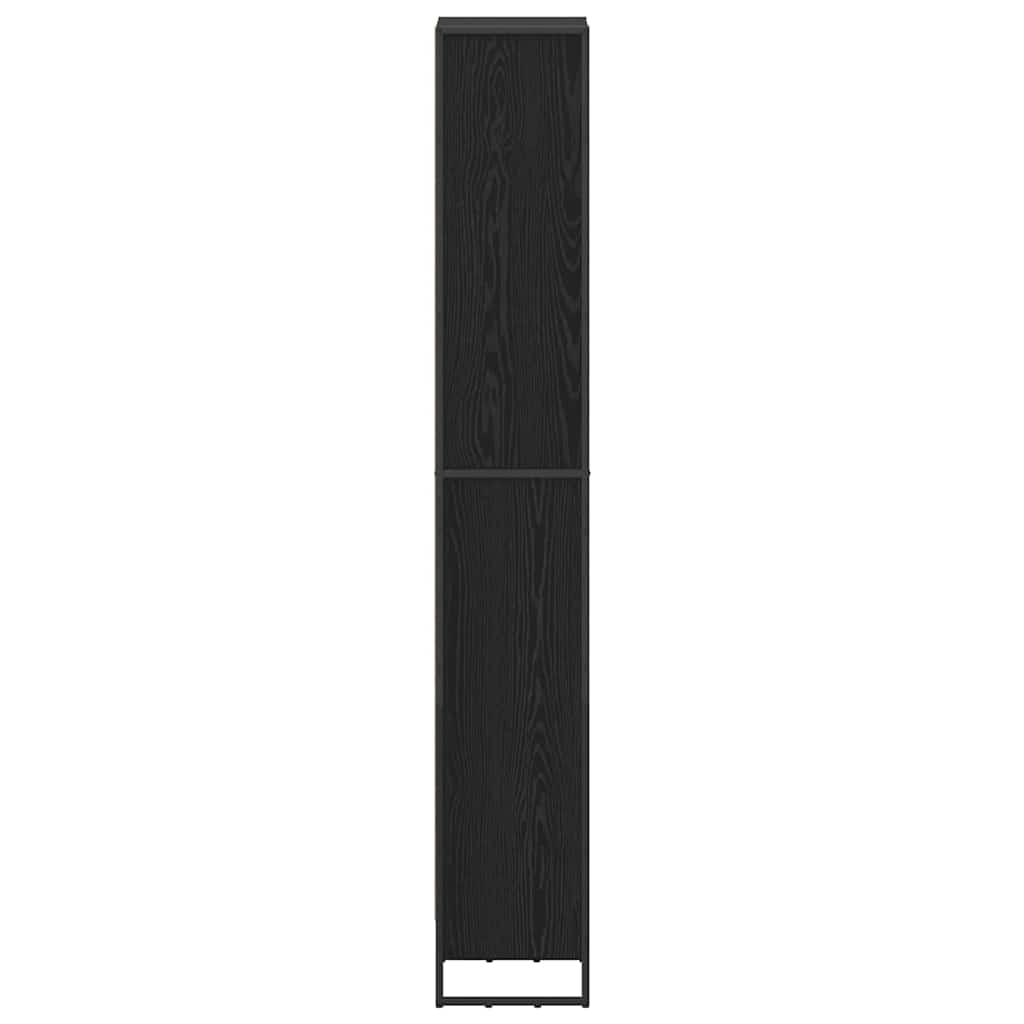 Book Cabinet Black Oak 40 x 30 x 189.5 cm Engineered Wood
