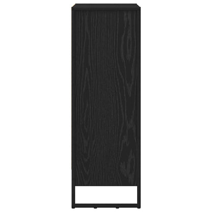Book Cabinet Black Oak 60 x 30 x 86.5 cm Engineered Wood