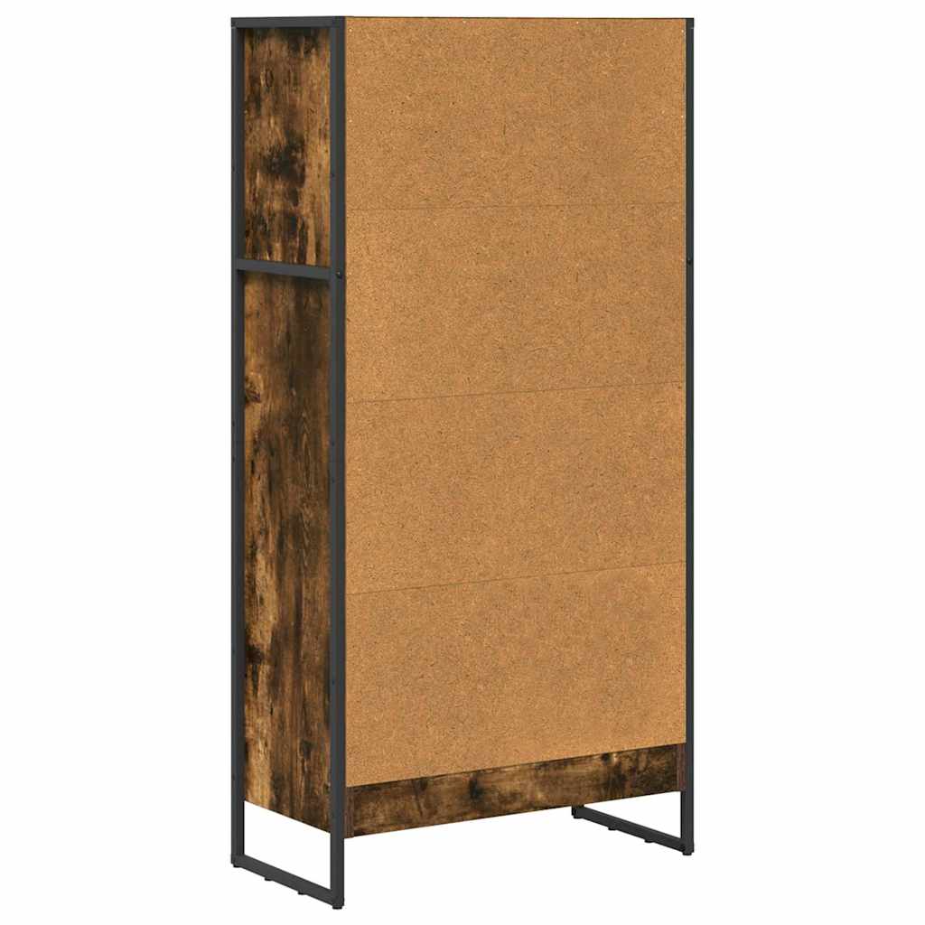 Book Cabinet Smoke Oak 60 x 30 x 121 cm Engineered Wood