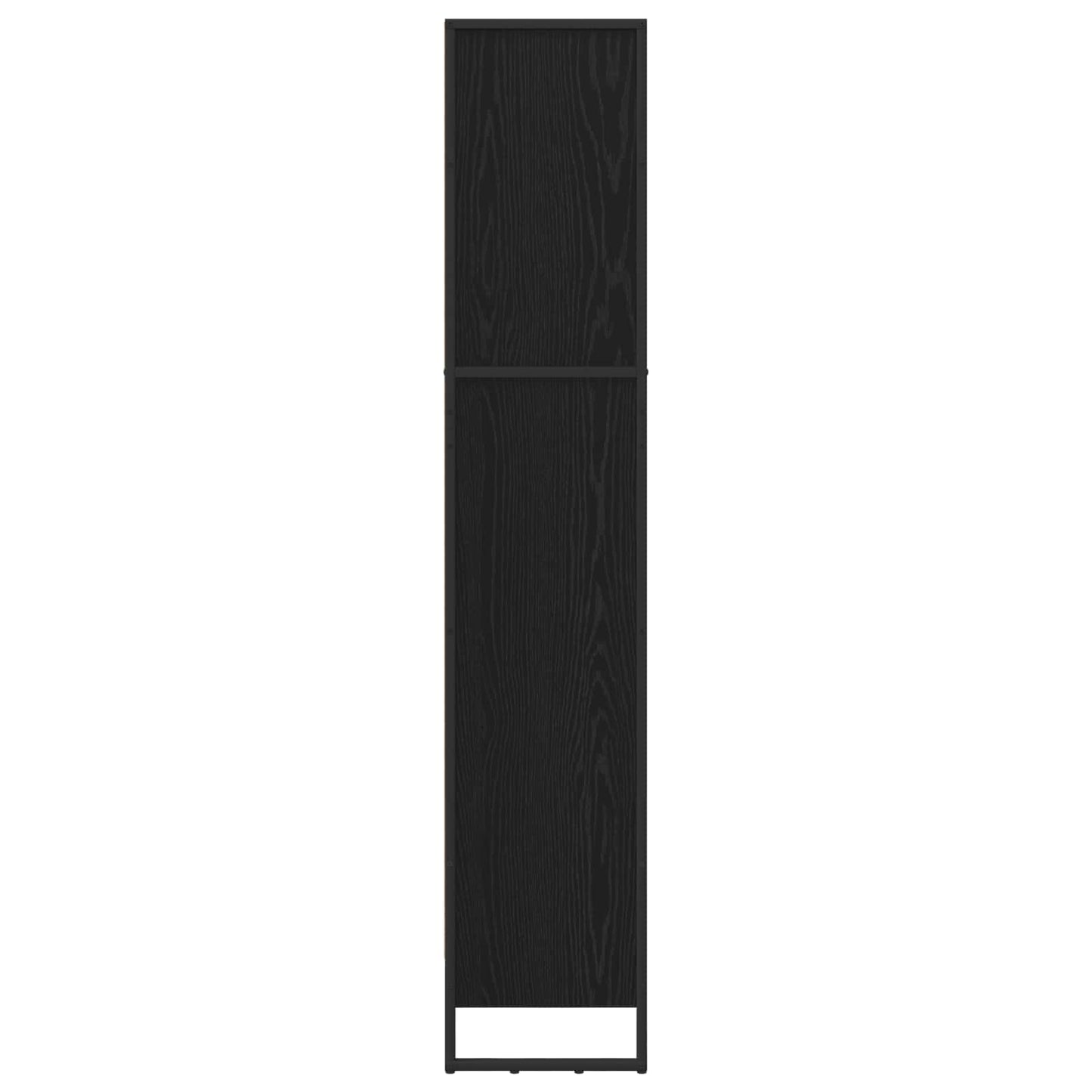 Book Cabinet Black Oak 60 x 30 x 155 cm Engineered Wood