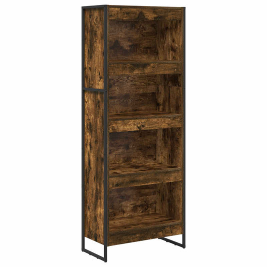 Book Cabinet 60 x 30 x 155 cm Engineered Wood Smoke Oak