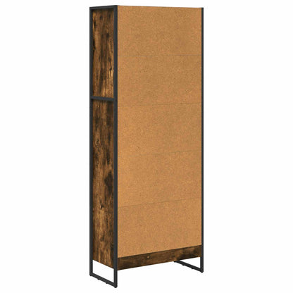 Book Cabinet Smoke Oak 60 x 30 x 155 cm Engineered Wood
