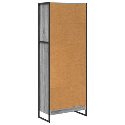 Book Cabinet Grey Sonoma 60 x 30 x 155 cm Engineered Wood