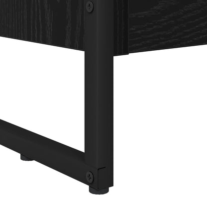 Book Cabinet Black Oak 80 x 30 x 86.5 cm Engineered Wood