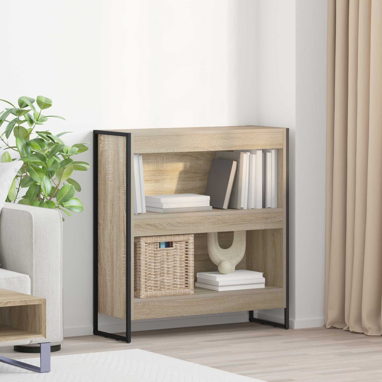 Book Cabinet Sonoma 80 x 30 x 86.5 cm Engineered Wood