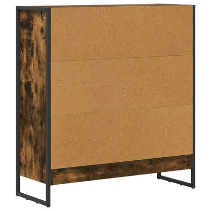 Book Cabinet Smoke Oak 80 x 30 x 86.5 cm Engineered Wood