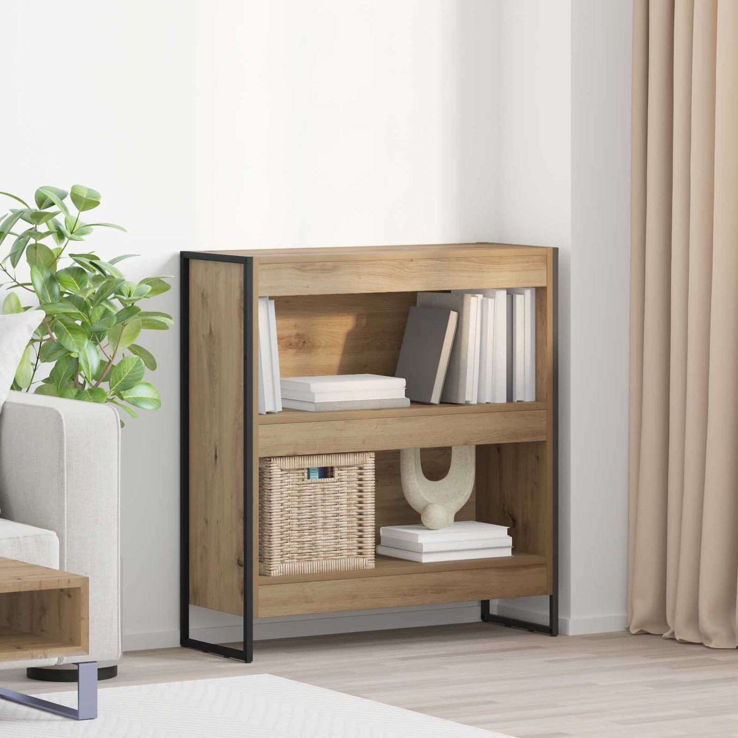 Book Cabinet 80 x 30 x 86.5 cm Engineered Wood Artisian Oak