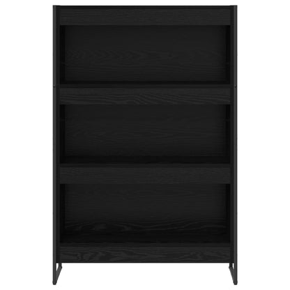 Book Cabinet Black Oak 80 x 30 x 121 cm Engineered Wood