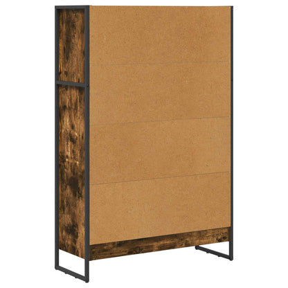 Book Cabinet Smoke Oak 80 x 30 x 121 cm Engineered Wood