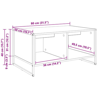 Coffee Table Sonoma 80 x 50 x 40 cm Engineered Wood
