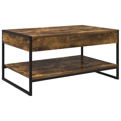 Coffee Table Smoke Oak 80 x 50 x 40 cm Engineered Wood