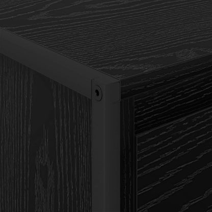 Coffee Table Black Oak 100 x 46 x 40 cm Engineered Wood