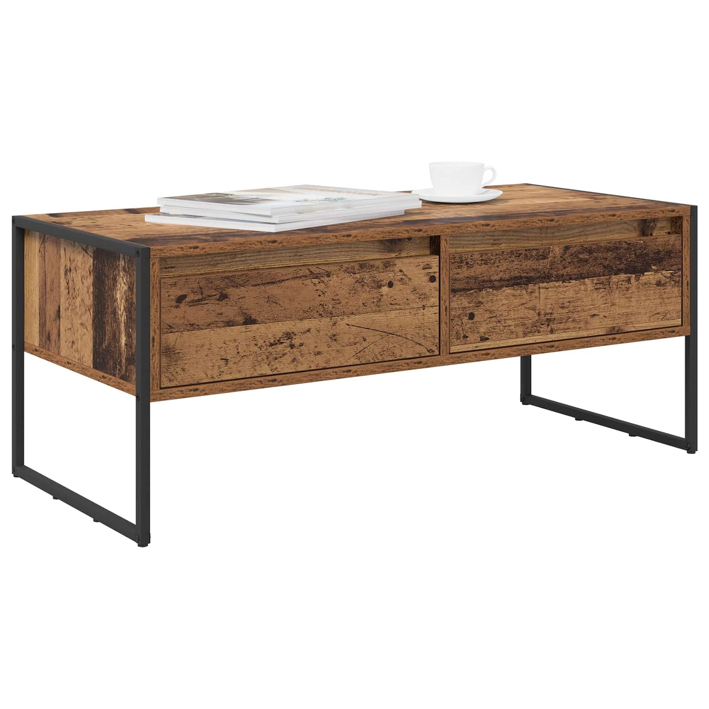 Coffee Table Old Wood 100 x 46 x 40 cm Engineered Wood