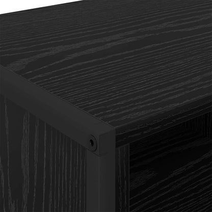 Shoe Cabinet Black Oak 60 x 35 x 44 cm Engineered Wood