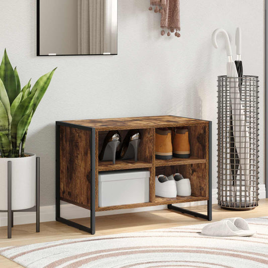 Shoe Cabinet 60 x 35 x 44 cm Engineered Wood Smoke Oak