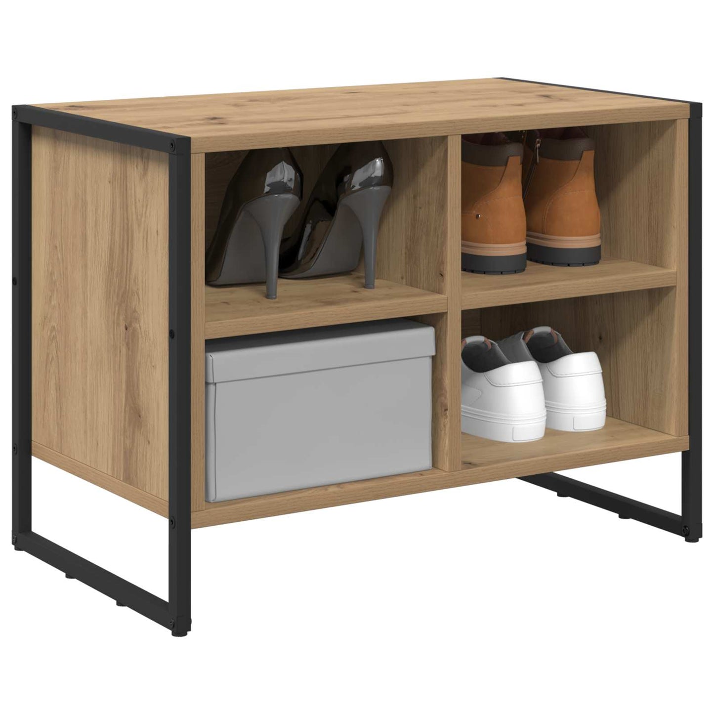 Shoe Cabinet 60 x 35 x 44 cm Engineered Wood Artisian Oak