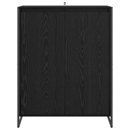 Shoe Cabinet Black Oak 79 x 36 x 100 cm Engineered Wood