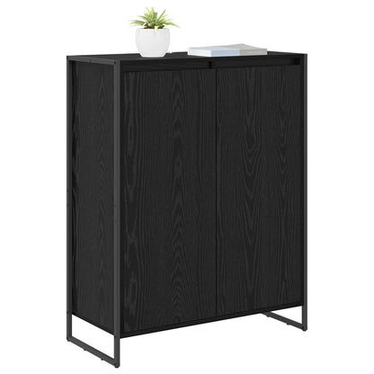 Shoe Cabinet Black Oak 79 x 36 x 100 cm Engineered Wood