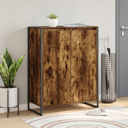 Shoe Cabinet Smoke Oak 79 x 36 x 100 cm Engineered Wood