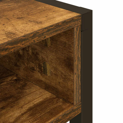 Desk with Storage Smoke Oak 100 x 50 x 75 cm Engineered Wood