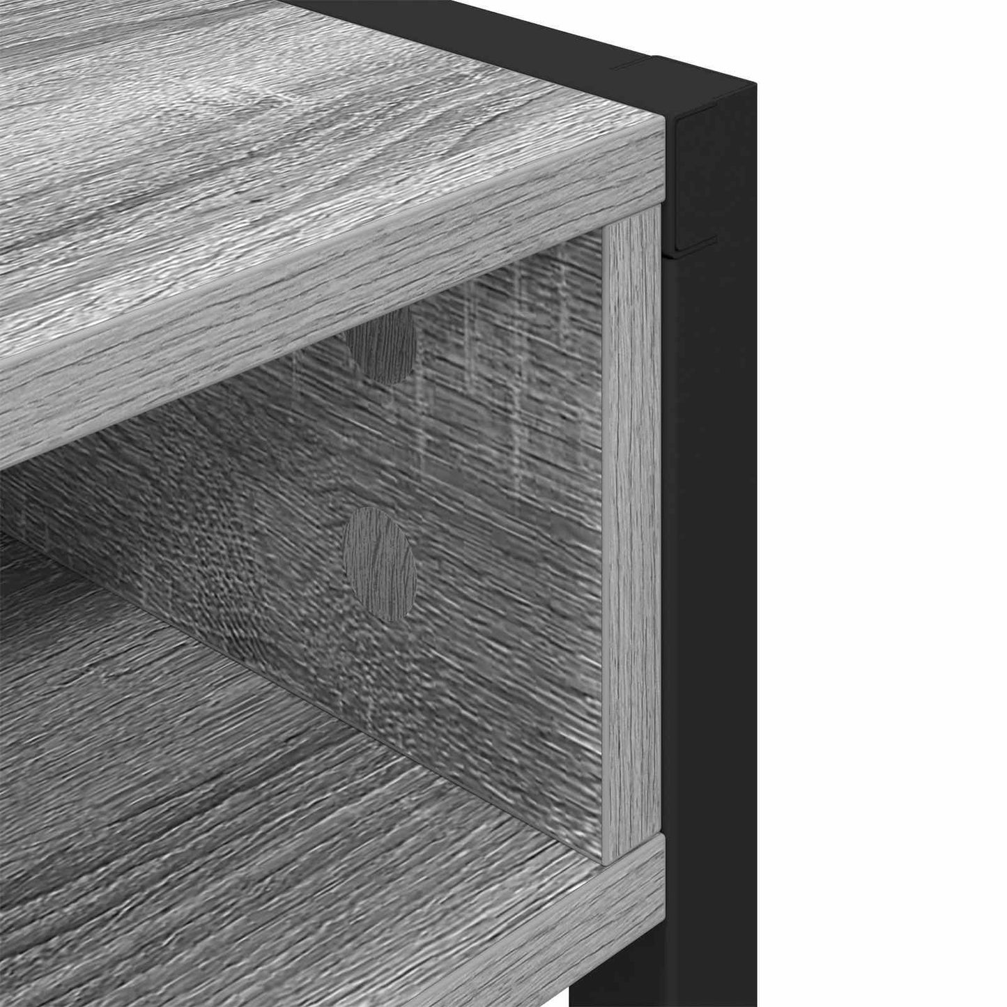 Desk with Storage Grey Sonoma 100 x 50 x 75 cm Engineered Wood