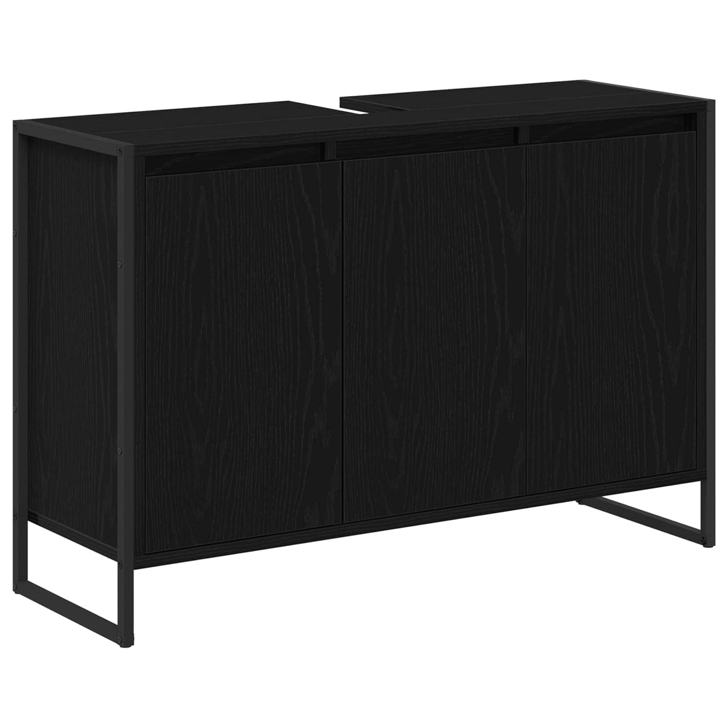 Bathroom Cabinet Black Oak 90 x 30 x 60 cm Engineered Wood