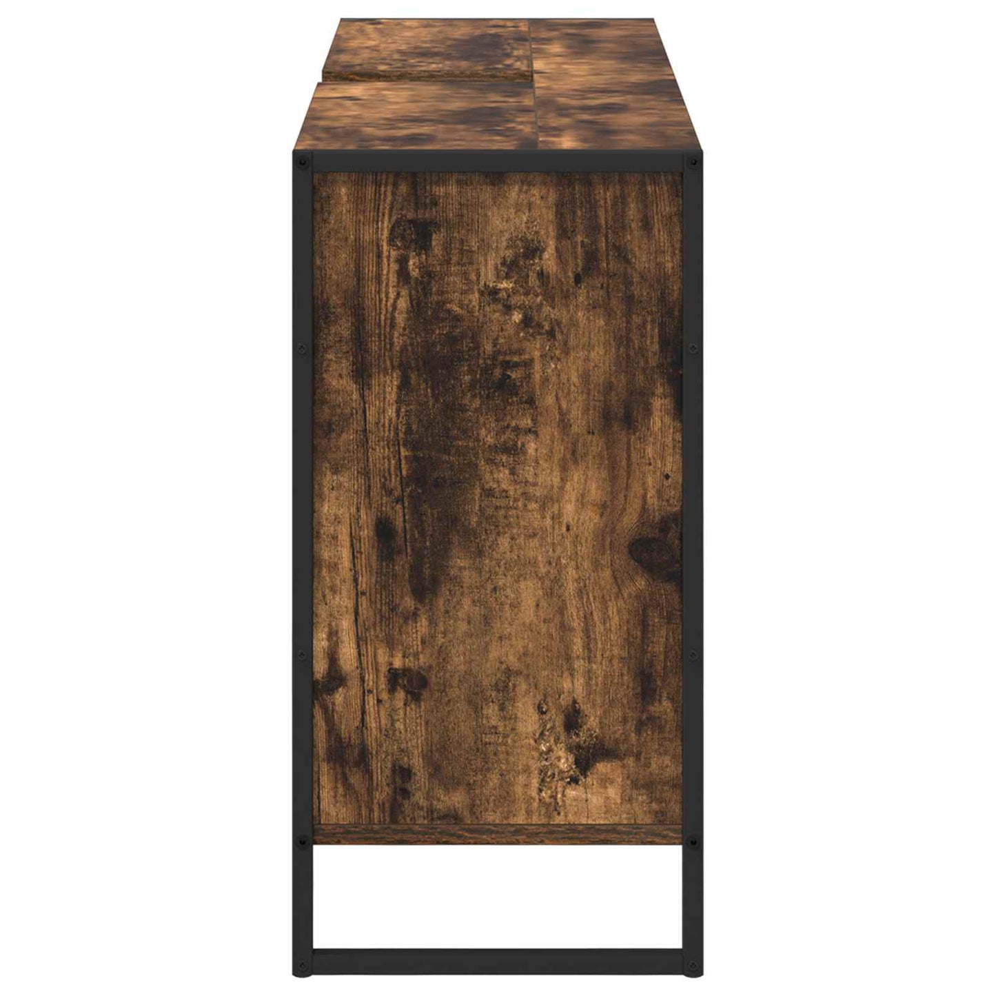 Bathroom Cabinet Smoke Oak 90 x 30 x 60 cm Engineered Wood
