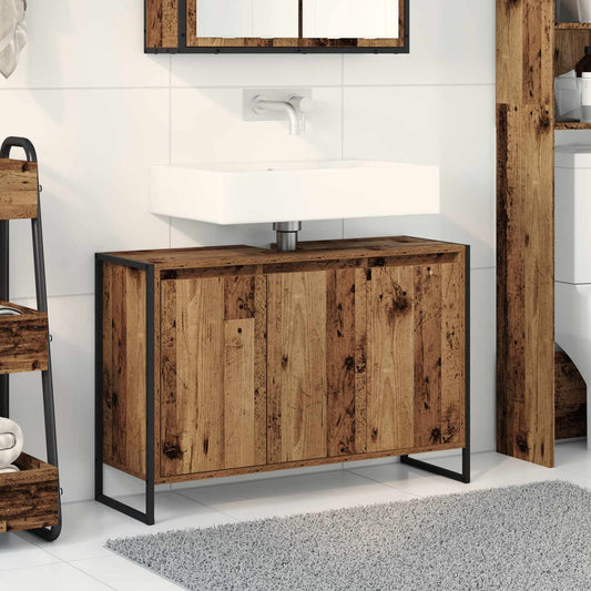 Bathroom Cabinet Old Wood 90 x 30 x 60 cm Engineered Wood