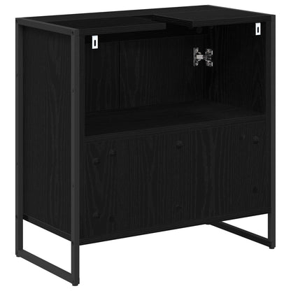 Bathroom Cabinet Black Oak 60 x 30 x 60 cm Engineered Wood