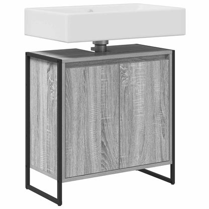 Bathroom Cabinet Grey Sonoma 60 x 30 x 60 cm Engineered Wood