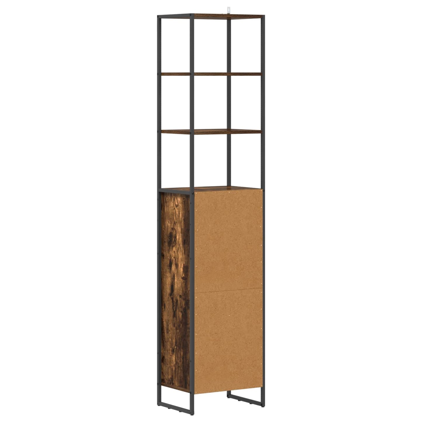 Bathroom Cabinet Smoke Oak 40 x 30 x 180 cm Engineered Wood