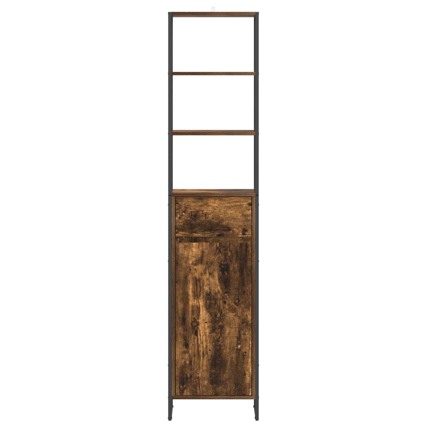Bathroom Cabinet Smoke Oak 40 x 30 x 180 cm Engineered Wood