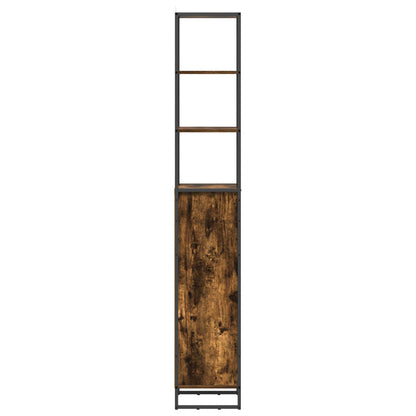 Bathroom Cabinet Smoke Oak 40 x 30 x 180 cm Engineered Wood