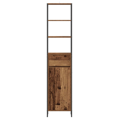 Bathroom Cabinet Old Wood 40 x 30 x 180 cm Engineered Wood