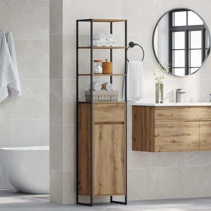 Bathroom Cabinet Artisian Oak 40 x 30 x 180 cm Engineered Wood