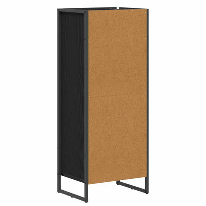 Bathroom Cabinet Black Oak 40 x 30 x 100 cm Engineered Wood