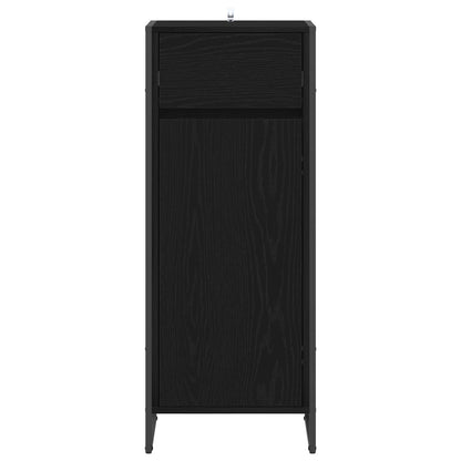 Bathroom Cabinet Black Oak 40 x 30 x 100 cm Engineered Wood