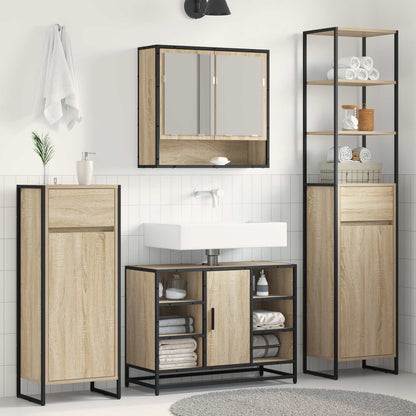 Bathroom Cabinet Sonoma 40 x 30 x 100 cm Engineered Wood