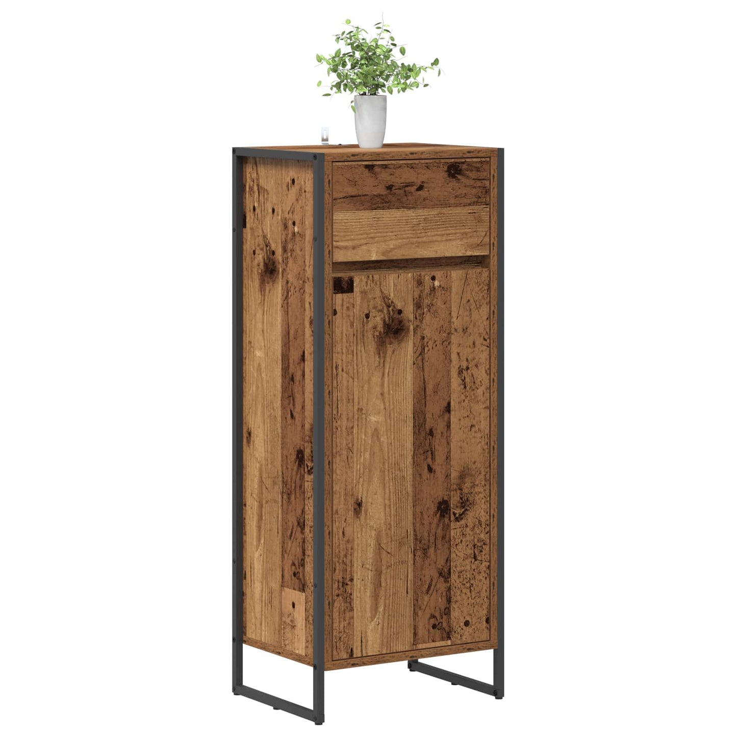 Bathroom Cabinet Old Wood 40 x 30 x 100 cm Engineered Wood