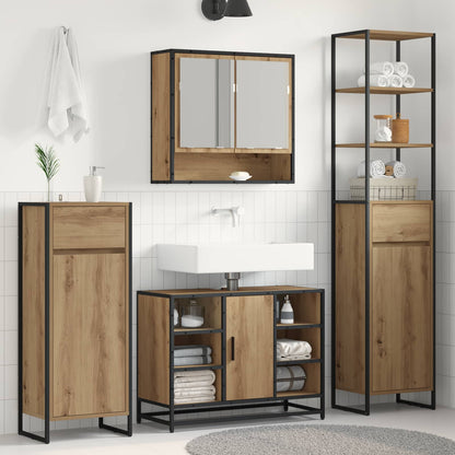 Bathroom Cabinet Artisian Oak 40 x 30 x 100 cm Engineered Wood