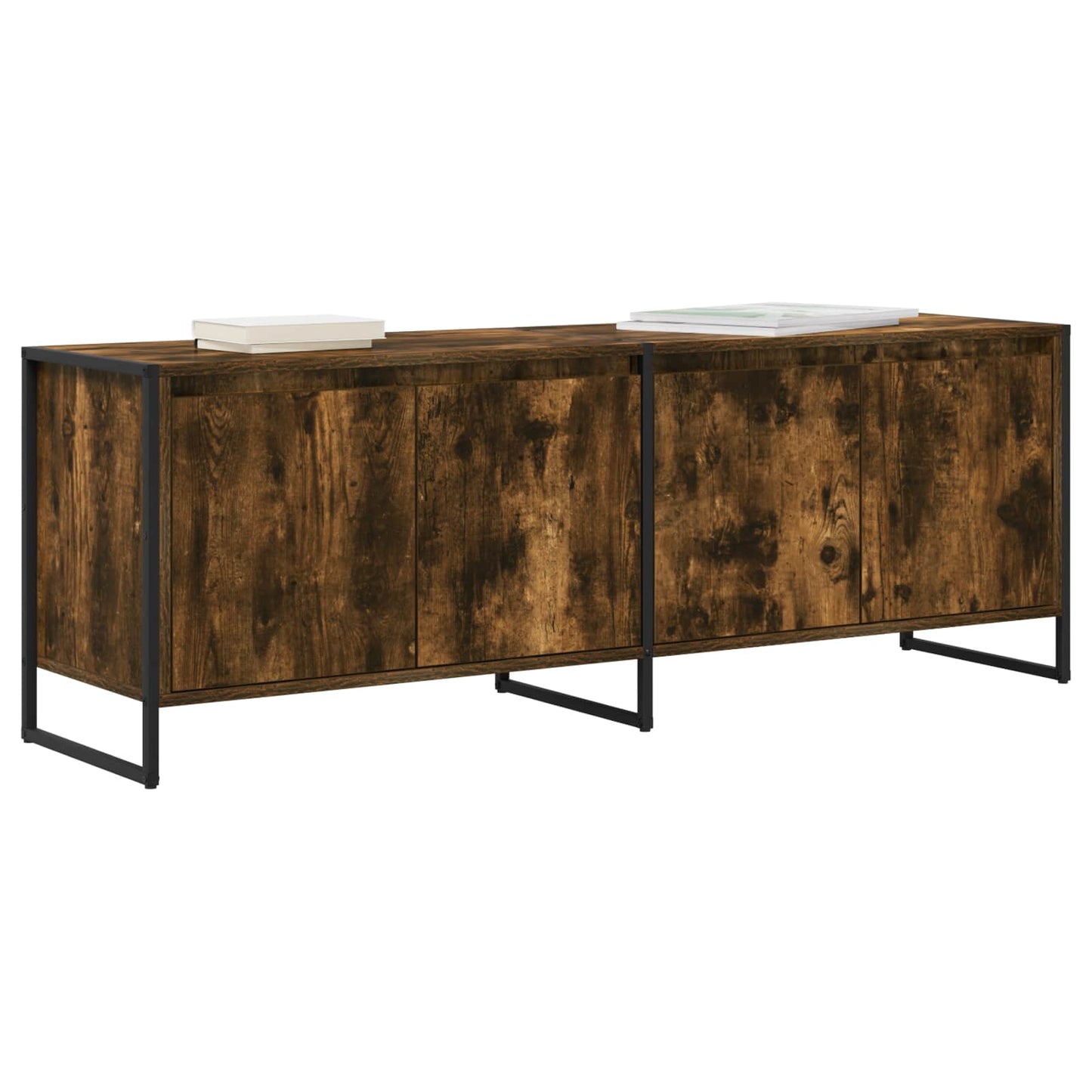 TV Cabinet Smoke Oak 140 x 36 x 49.5 cm Engineered Wood