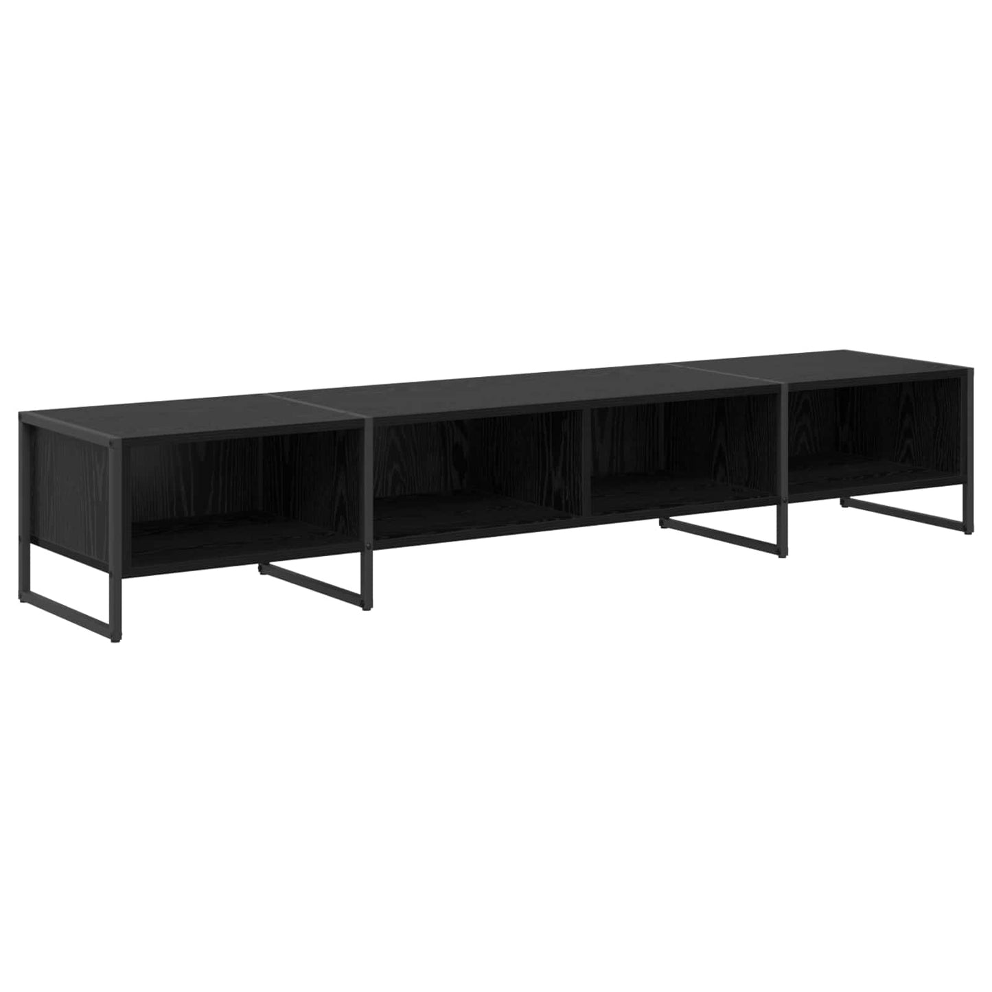 TV Cabinet Black Oak 170.5 x 36 x 30.5 cm Engineered Wood