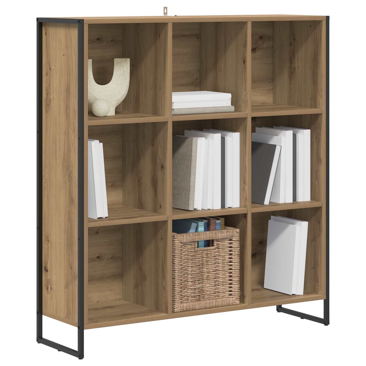Book Cabinet 99.5 x 30 x 108.5 cm Engineered Wood Artisian Oak