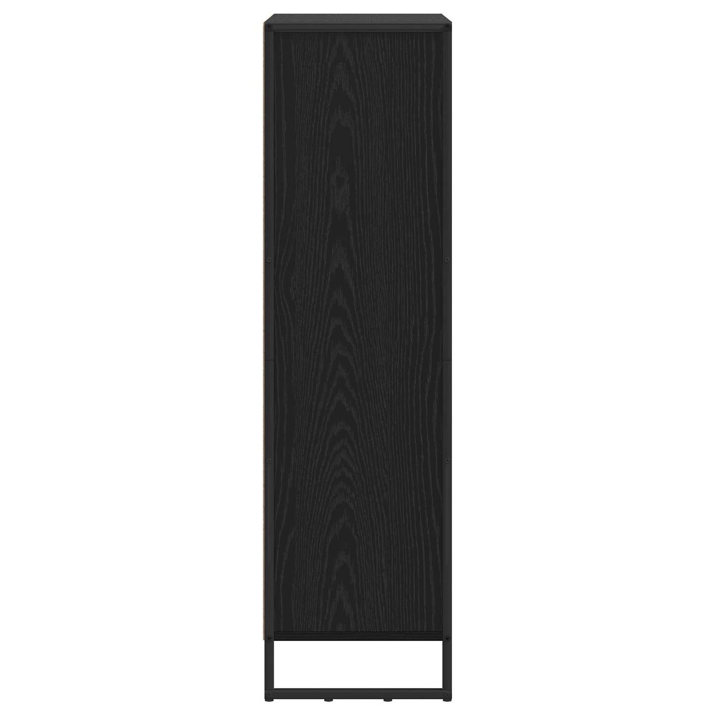 Book Cabinet Black Oak 99.5 x 30 x 108.5 cm Engineered Wood