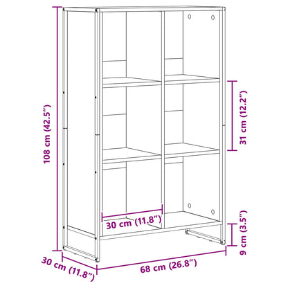 Book Cabinet Old Wood 99.5 x 30 x 108.5 cm Engineered Wood