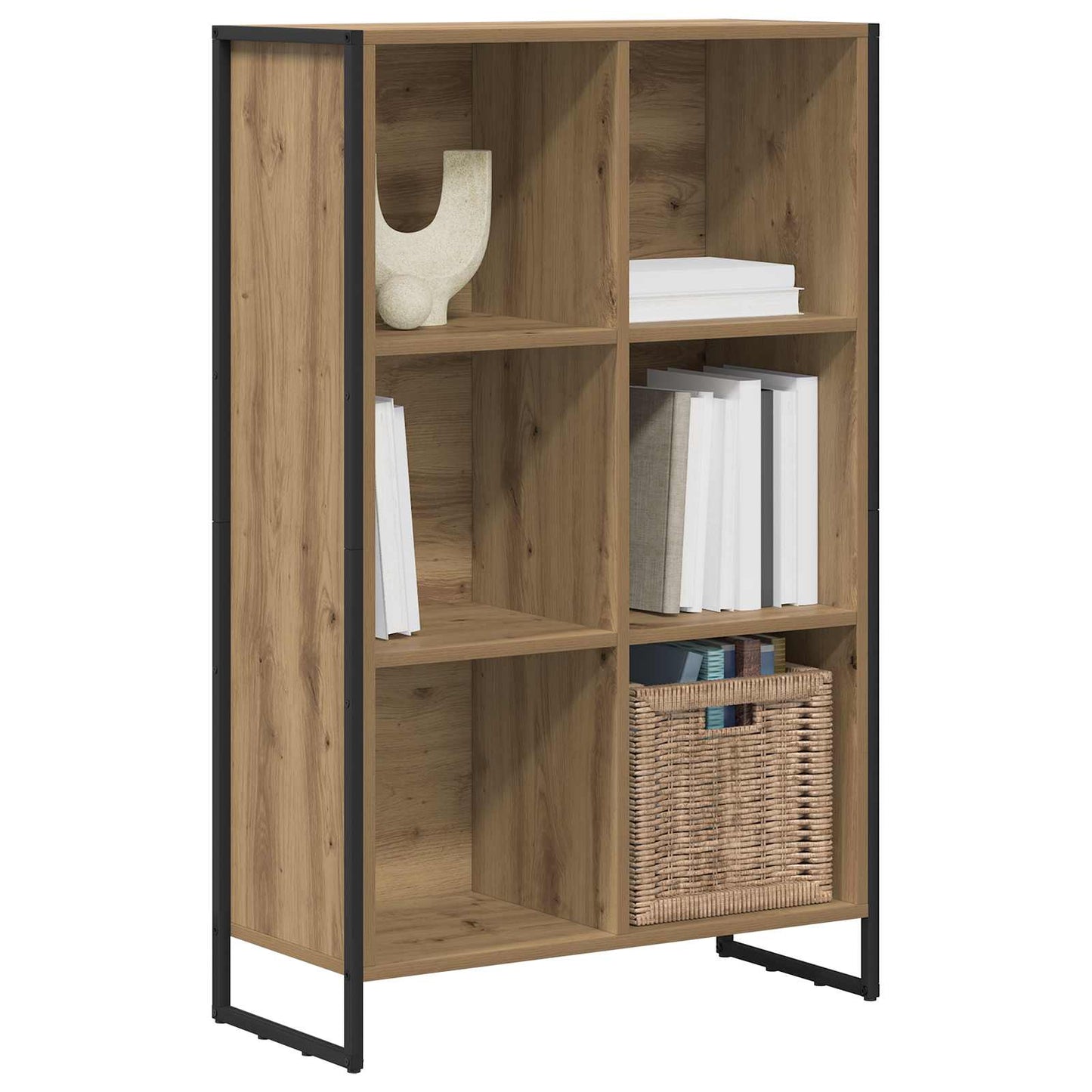 Book Cabinet 99.5 x 30 x 108.5 cm Engineered Wood Artisian Oak