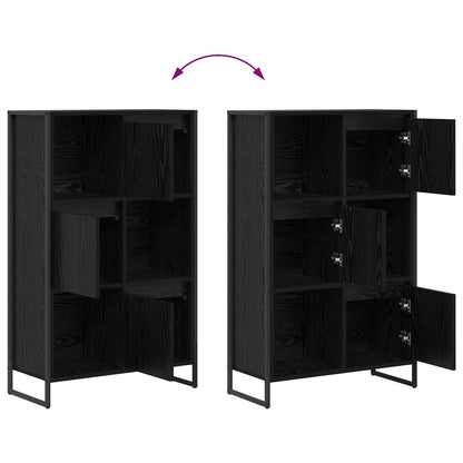 Book Cabinet Black Oak 68 x 30 x 108.5 cm Engineered Wood